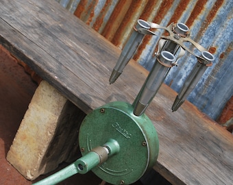 Vintage Boekel Bench-Mount Hand-Crank Centrifuge, Mid-Century Laboroatory Tool
