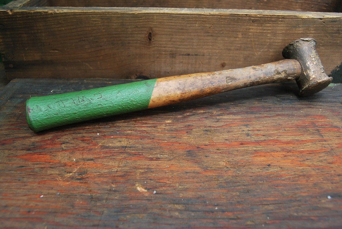 Vintage brass hammer Etsy