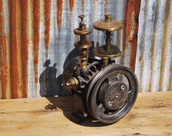 Vintage Gast Vane Pump with Sight Glass Drip Oilers, As-Is