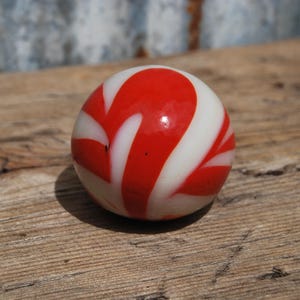Vintage Hot Rod Gear Shift Knob Houze Uranium Glass Red and White Swirl Shift Knob