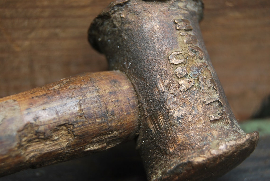 Vintage brass hammer Etsy