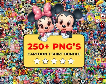 250+ Cartoon Mega Bundle Png, Cartoon SVG, Cartoons Bundle, Cartoon Clipart, Cartoon characters, Cricut Files, Silhouette, Retro Cartoon Png