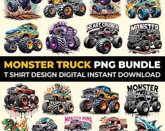 Monstertruck png Bundle, Extrem Geländewagen Clipart, LKW Sublimation, Monstertruck Clipart, LKW PNG, Geländewagen, T-Shirt PNG