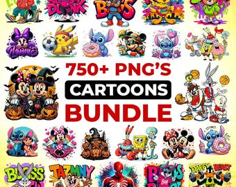 750+ Funny Cartoon Bundle, Cartoon Clipart, Cartoon png, Cartoon characters Svg, Sublimation Cartoons, Cricut Files, Printable Cartoons, Png