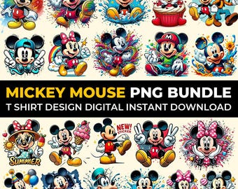 Mickey and friends 100 cliparts bundle, craft supply, Mickey svg cut files for Cricut / Silhouette, Donald Duck svg, Mickey png, dxf