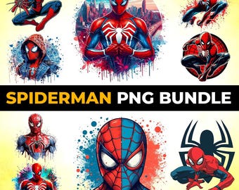 Spiderman Png Bundle, Spiderman Head, Spiderman Svg, Spiderman Png, Spiderman Clipart, Spiderman Cut Files For Circut, Spiderman Silhouette