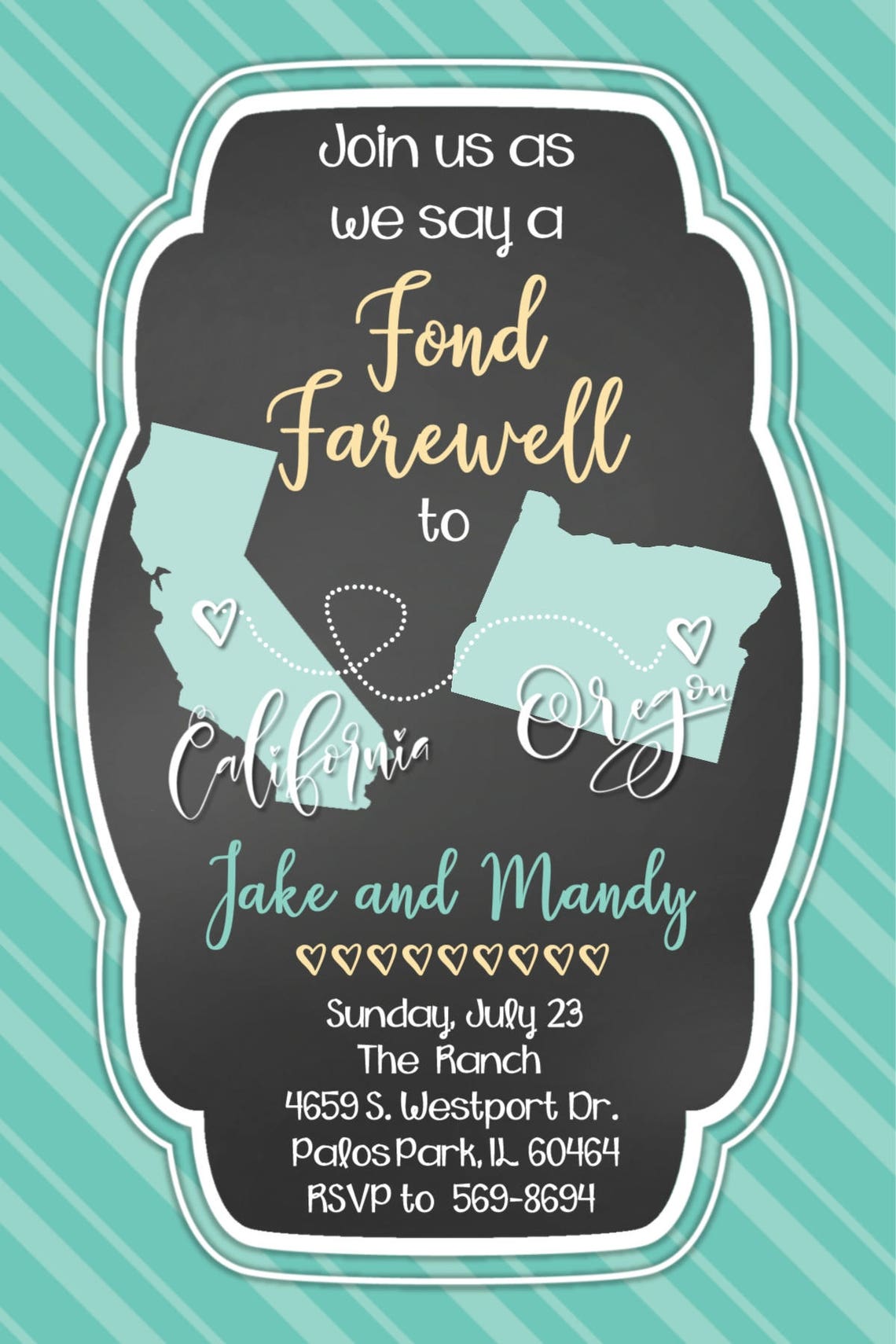 Going Away State To State Farewell Moving Party Invitation Etsy Going Away State To State Farewell Moving Party Invitation Etsy
