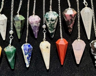 Pêndulo de Cristal, Cura dos Chakras e Adivinhação, Escolha a Sua Pedra