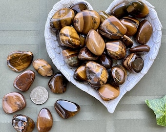 Tumbled Tiger’s Eye Crystal | Courage • Confidence • Protection | Natural Healing Stone