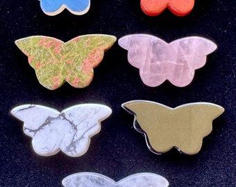 Carved Crystal Butterflies – 2”