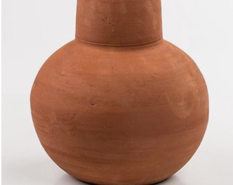 Olla de terracota hecha a mano para riego de plantas / Sistema de riego de arcilla natural