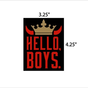 Supernatural sticker - Hello Boys crowley king of hell decal geek gift