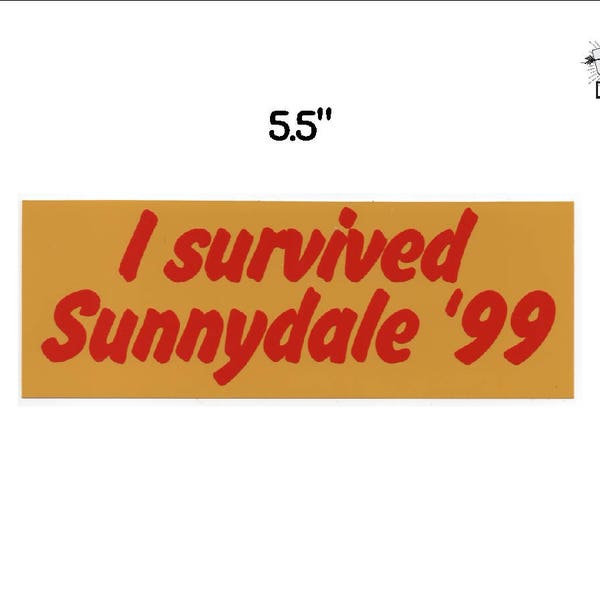 I Survived Sunnydale sticker - buffy BTVS decal - sunnydale hellmouth - opaque decal - bumper sticker laptop decal geek gift vampire slayer