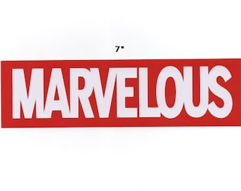 Marvelous sticker - marvel decal vinyl stick on graphic geek gift