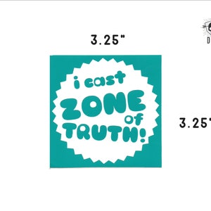 I Cast Zone Of Truth - sticker opaque decal social fun fandom bumper sticker laptop decal geek gift Adventure Zone Adventurezone podcast