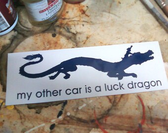 My Other Car is a Luck Dragon magnet geek gift
