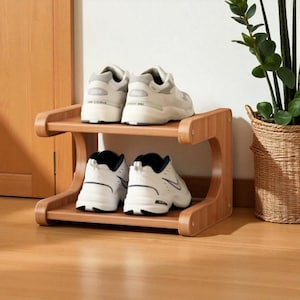 Bamboo Shoe Rack Multi-Tier Shelf – Wooden Entryway Shoe Organizer – Eco-Friendly Storage Stand for Closet, Hallway & Bedroom