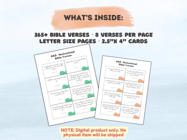 365 Daily Bible Verse Cards, Minimalist Scripture Printables (digital ...