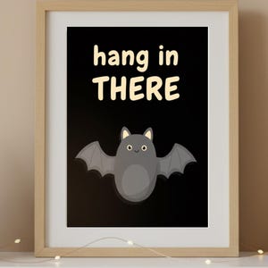 Fledermaus Wandkunst | Hang In There Printable | Digitaler Download