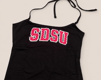 SDSU Patchwork Halter Top