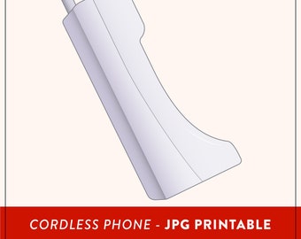 Cordless Phone JPG 2D Printable File | Casey Phone Printable Prop | Halloween Costume Phone