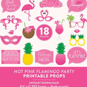 Può includere: Accessori per foto booth stampabili per una festa a tema fenicottero rosa con 18 accessori diversi. Gli accessori includono un fenicottero, un ananas, occhiali da sole, un bicchiere da cocktail, una maschera, un fumetto che dice "Let's Flamingle!" e altro ancora. Gli accessori misurano 8,5 pollici per 11 pollici e sono pronti per essere stampati.