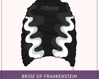 Frankenstein's Bride Hair Printable | Bride of Frankenstein Instant Download | Halloween Printable Prop