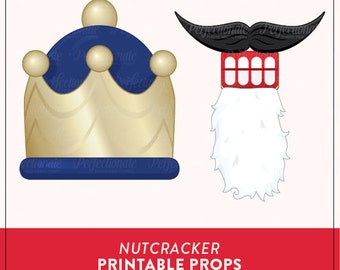 Nutcracker Hat Printable Props | Christmas Printable | Instant Download