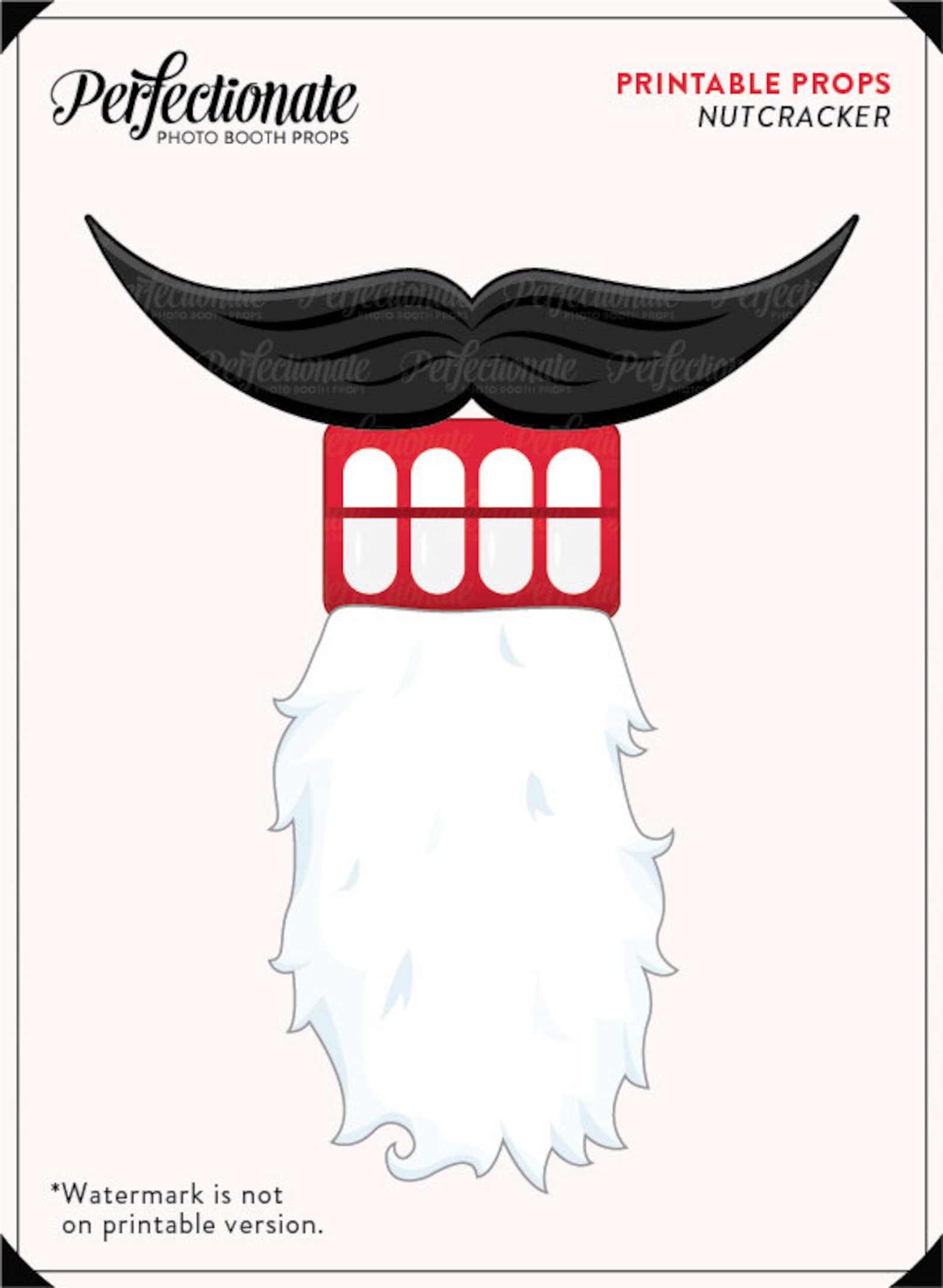 Nutcracker Hat Printable Props Christmas Printable Instant Etsy