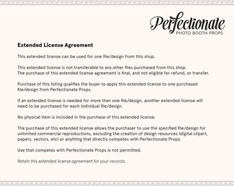 Extended License Agreement for 1 Design | Print On Demand Use | Printed Transfers (Sublimation, Screen Print, DTF, etc)