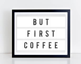 But First Coffee Digital Print | 8 x 10 | But First Coffee Print | Instant Download