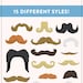 Printable Mustache Photo Booth Props 90 Instant Download Mustache Props ...