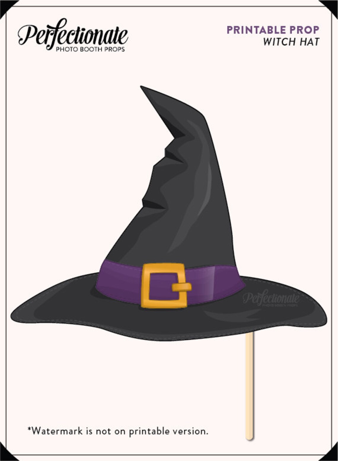 Printable Witch Hat Prop Halloween Printable Prop DIY - Etsy