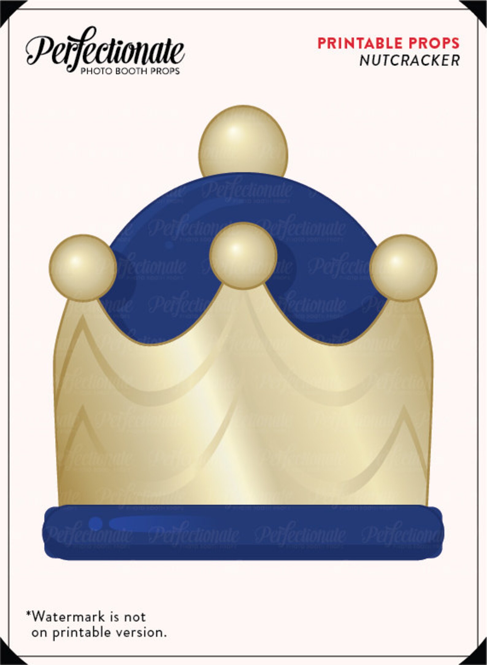 Nutcracker Hat Printable Props Christmas Printable Instant Etsy