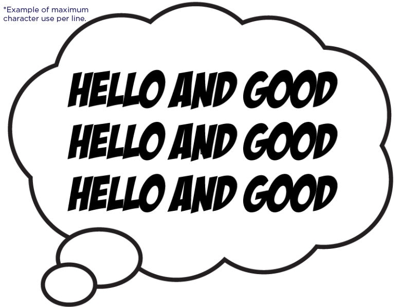 Editable Comic Thought Bubble Template (PDF Download) - Etsy