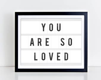 You Are So Loved Digital Print | 8 x 10 | You Are So Loved Nursery Print | Instant Download