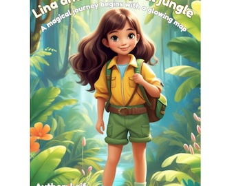 Livre numérique pour enfants Lina et la jungle magique | Livre d'histoires illustrées au coucher pour enfants | Kindle et tablette PDF en téléchargement numérique | Histoire morale