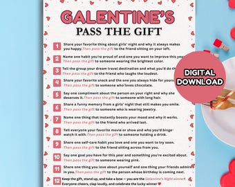 Galentines Pass the Gift Game, Fun Galentines Day Game, Galentine Gift Exchange Game, Galentines Party Pass the Prize, Adult Galentine Games