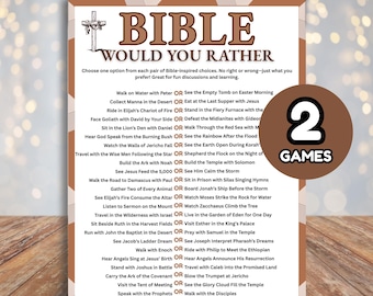 Bible Would You Rather Game Bible This or That Printable Church Game Sunday School Game Activity Bible Game Youth Group Women Ministry Faith