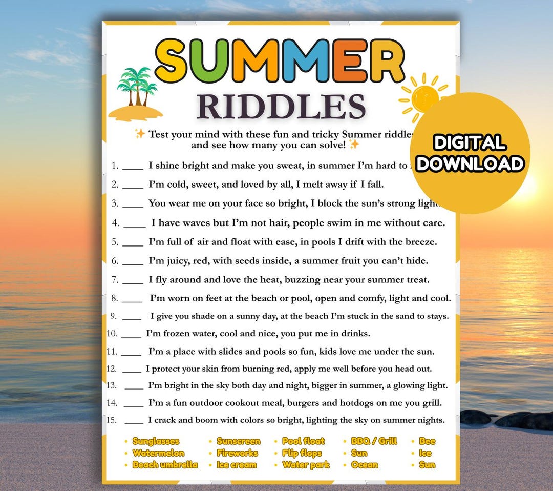 Riddles On Summer Season