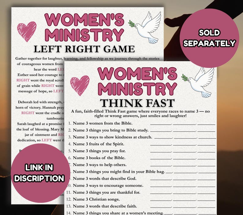 Womens Ministry Games, Women of the Bible Trivia Game Printable ...