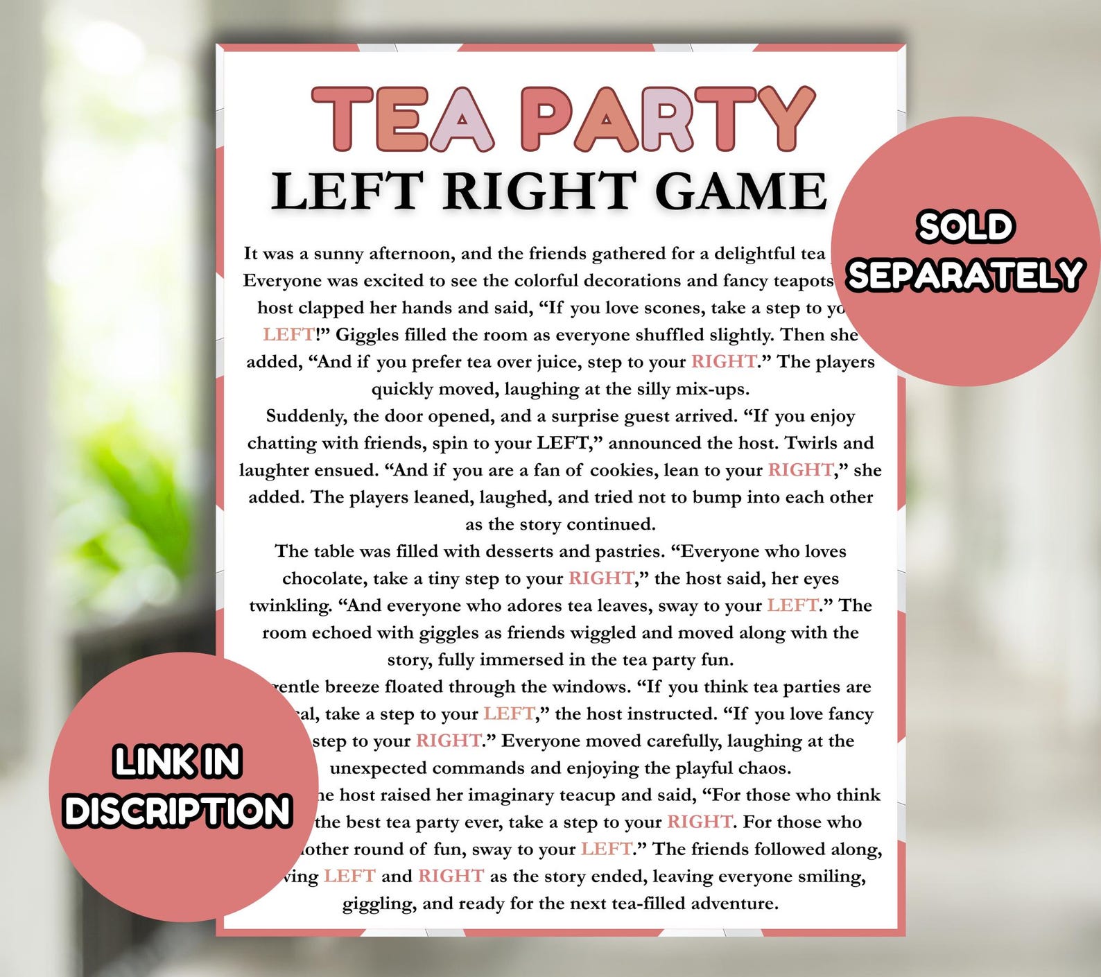 Tea Riddle With Answer Tea Party Riddles Tea Party Games, Adult Tea Party Game for Ladies Tea ...