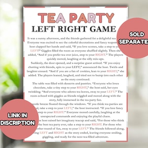 Creative Tea Riddle Tea Party Riddles Tea Party Games, Adult Tea Party Game for Ladies Tea ...