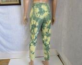 80s 33 quot x 28 quot Pagalli Tie Dye Cords Corduroy Tapered Jeans PANTS Yellow Green
