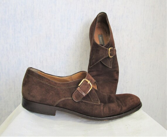 90s 10 Bally Burlington Monk Correa Hebilla Cuero Zapatos de | Etsy México