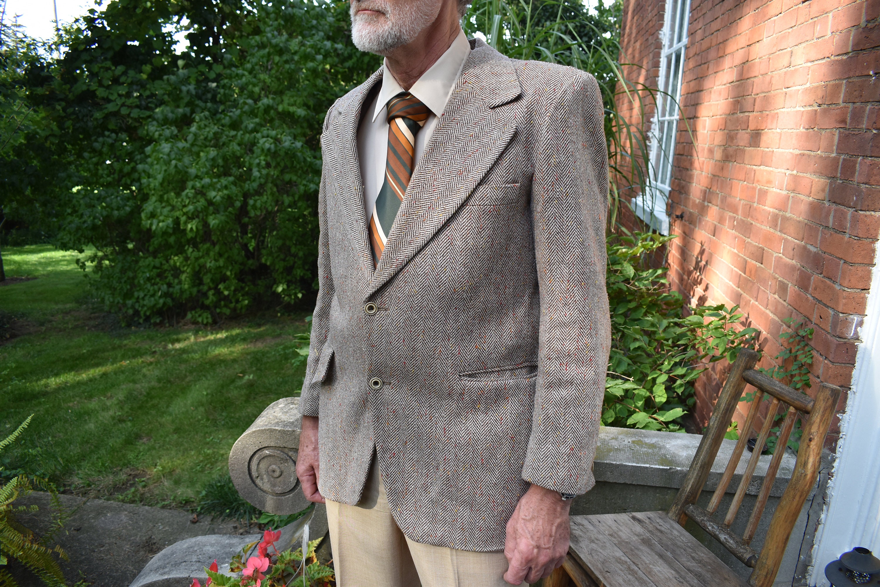 70s 42R Tweed Herringbone Bacara 400 