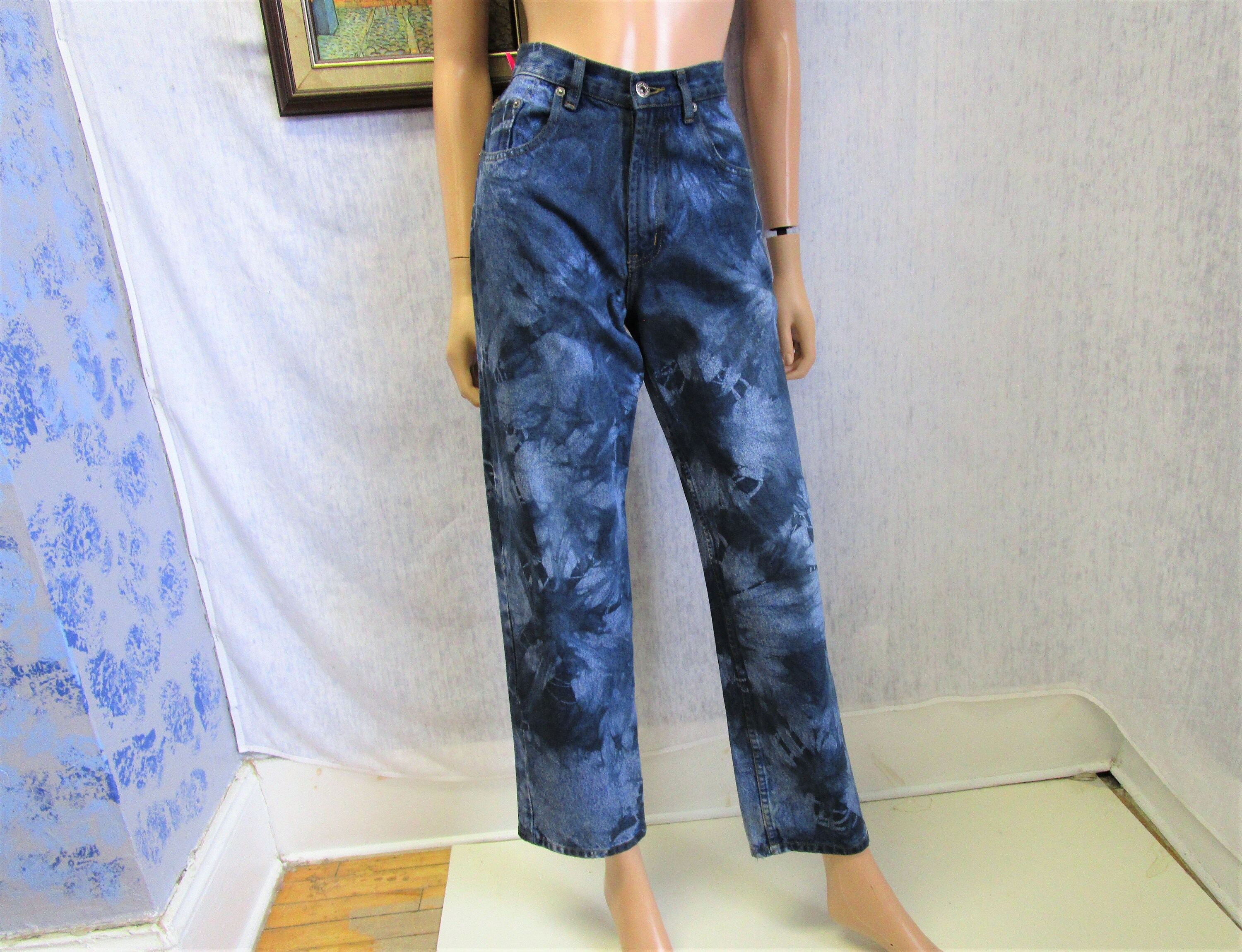 Tie dye baggy jeans Clearance