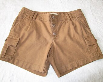 90s M Banana Republic Low Rise Cargo Shorts Khaki Brown