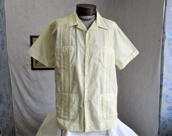 Yellow Guayabera Etsy