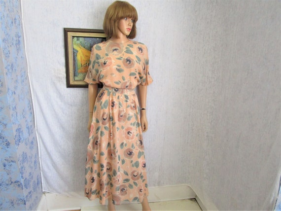 80s M 10 Paul Alexander Silk 2 pc Dress Skirt Sui… - image 1